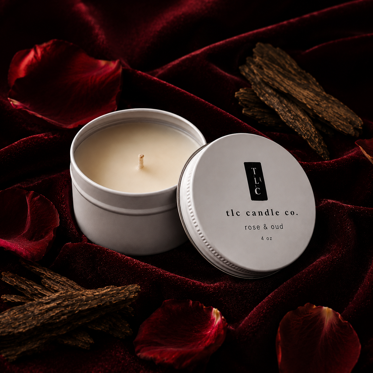 Lumière Rose & Oud Luxury Candle — 4oz